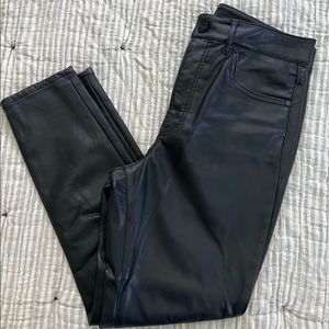 Express high waist faux leather pants size 6